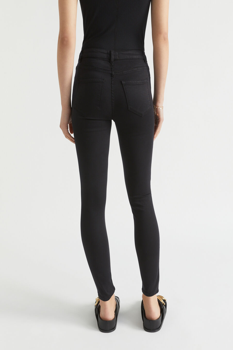 Core High Waist Skinny Jean  Black