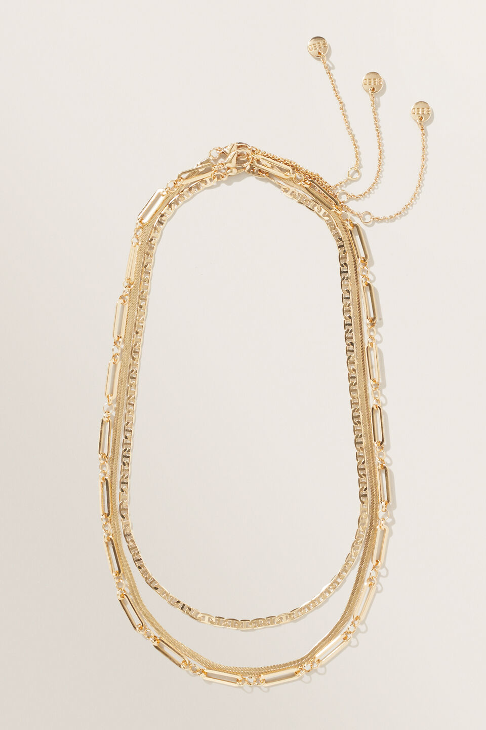 Paper Clip Chain Necklace  Gold