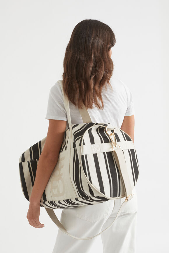 Seed Canvas Duffle Bag  Black Natural  hi-res