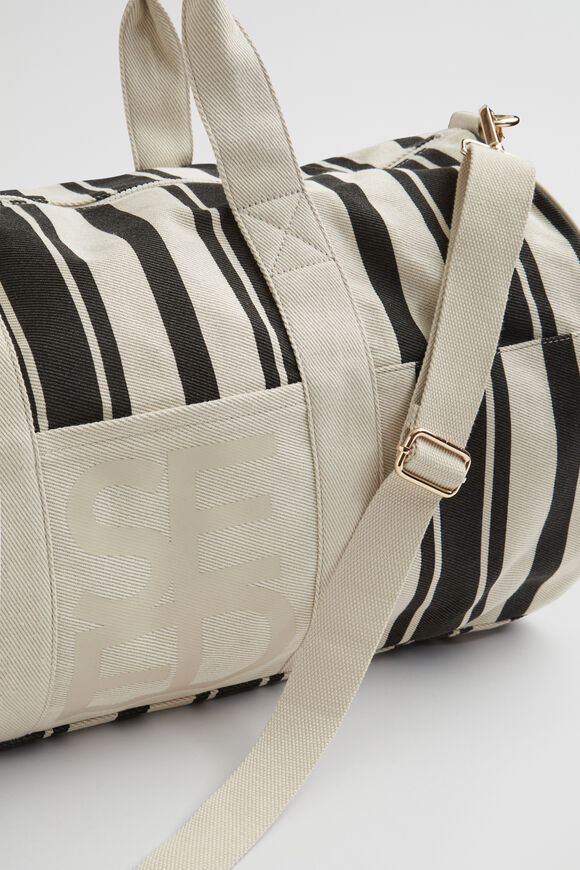 Seed Canvas Duffle Bag  Black Natural  hi-res