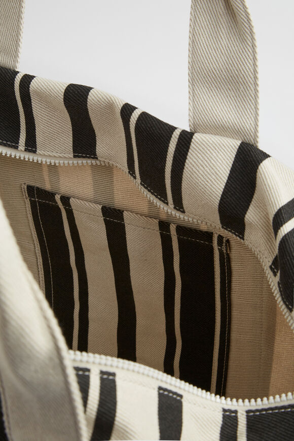 Seed Canvas Duffle Bag  Black Natural  hi-res