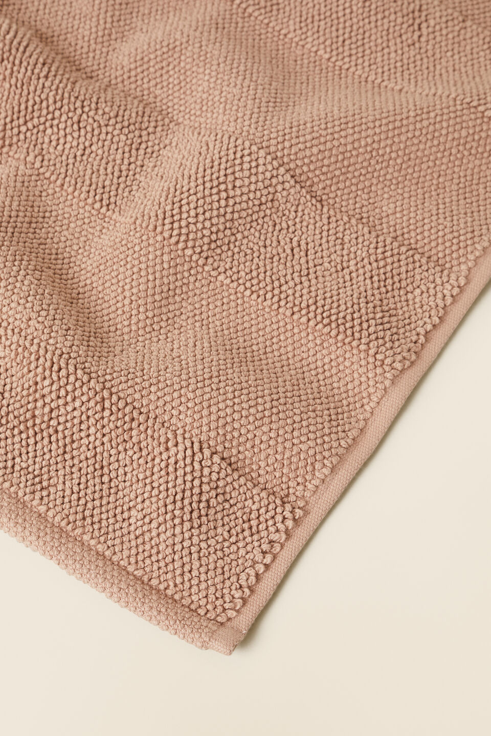Textured Bath Mat  Chalk Pink