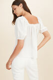 Check Off Shoulder Blouse  Whisper White  hi-res