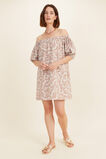 Floral Off Shoulder Dress  Acorn Ditsy Brown  hi-res