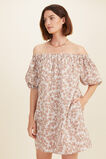 Floral Off Shoulder Dress  Acorn Ditsy Brown  hi-res