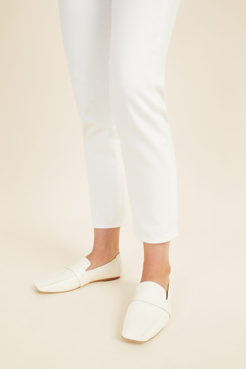 Christina Leather Loafer  French Vanilla