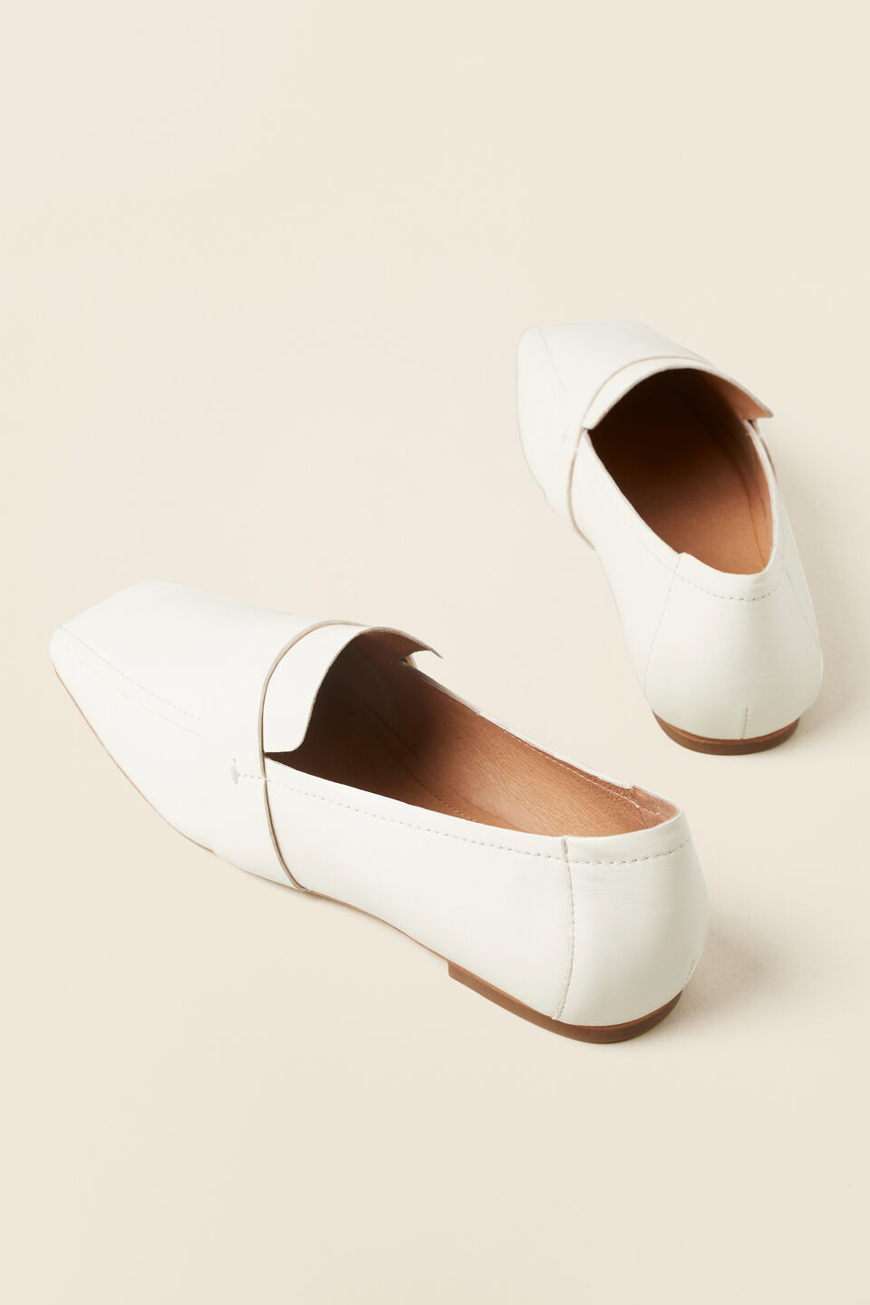 Christina Leather Loafer  French Vanilla