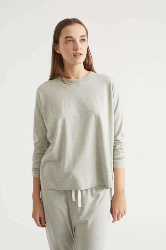 Jersey Pyjama Top  Sage  hi-res