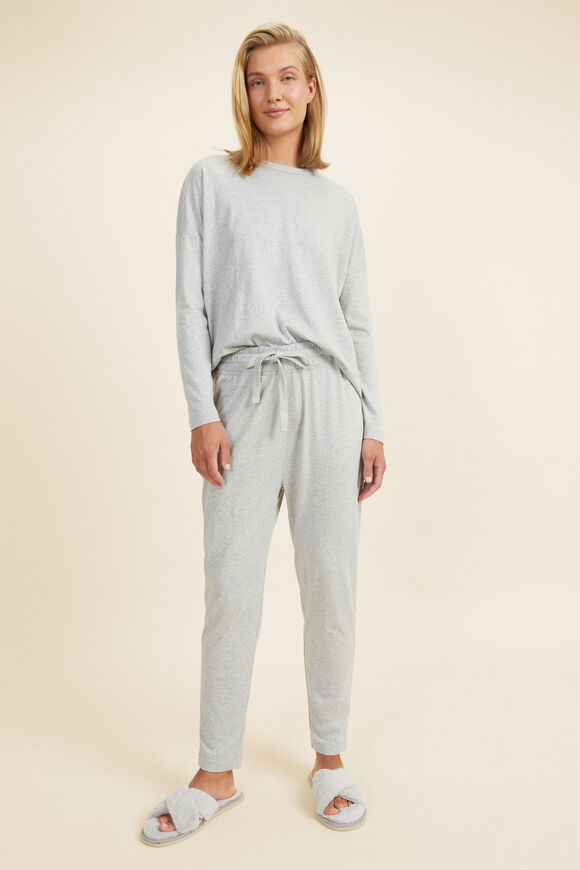 Jersey Pyjama Bottom  Grey Marle  hi-res