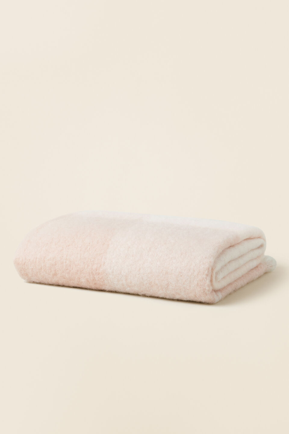 Alpaca Check Throw  Chalk Pink