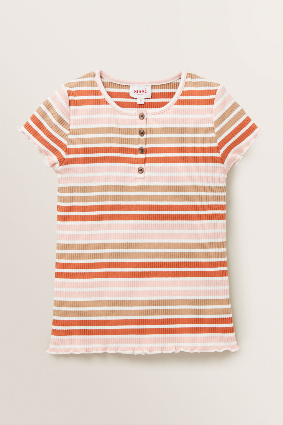 Rib Henley Tee  
