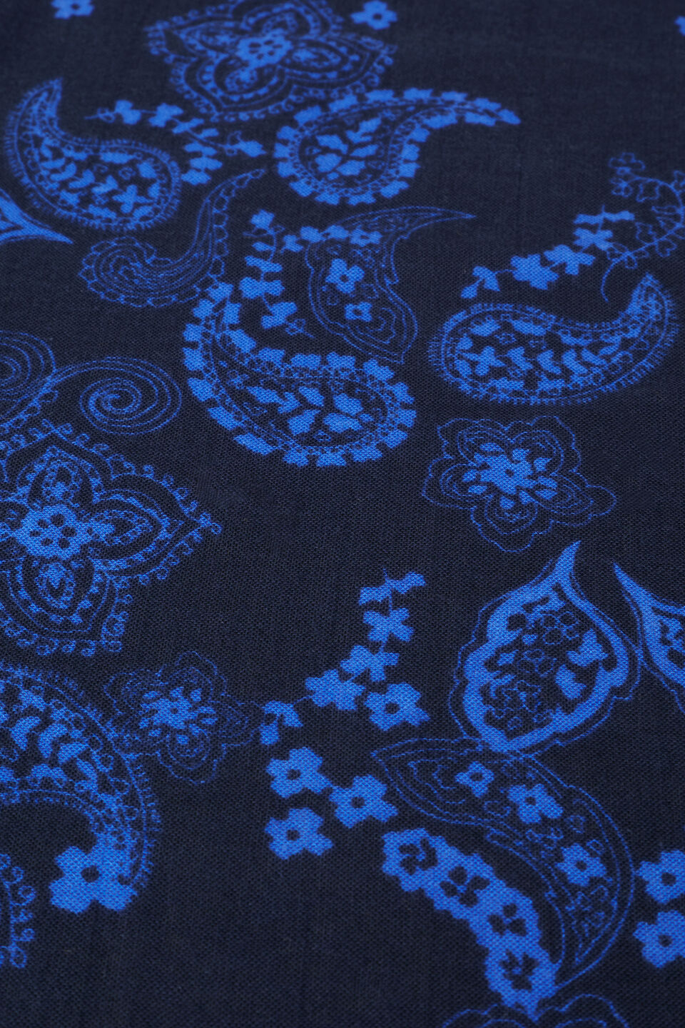 Floral Paisley Print Scarf  Deep Navy Multi
