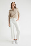 Zip Through Sweater  Soft Mink Marle  hi-res