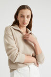 Zip Through Sweater  Soft Mink Marle  hi-res