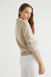 Zip Through Sweater  Soft Mink Marle  hi-res