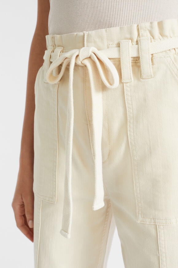 Paperbag Cargo Jean  Vanilla Cream  hi-res
