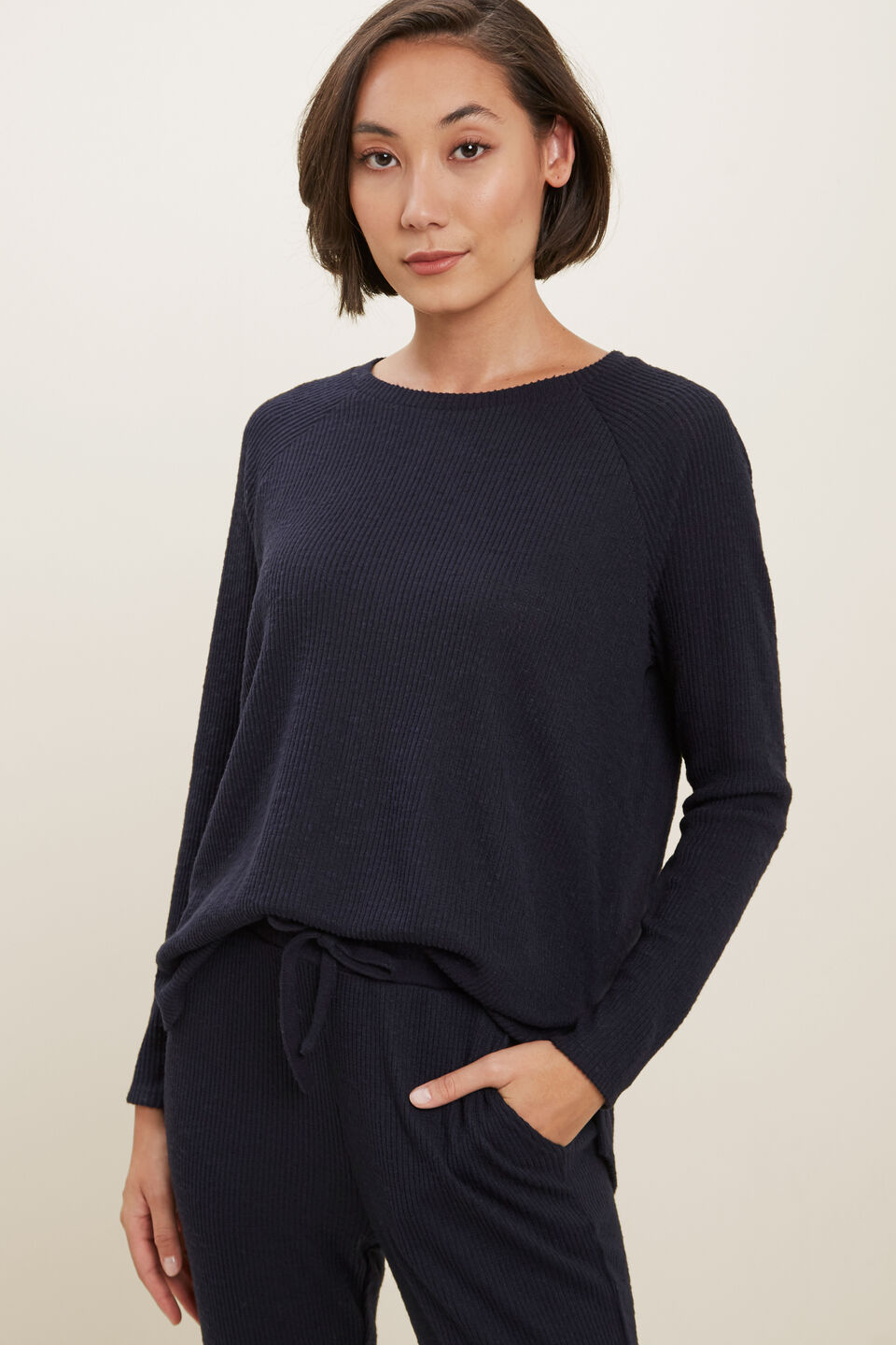 Rib Supersoft Top  Deep Navy
