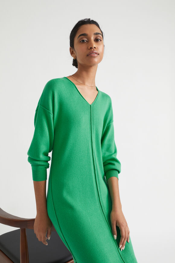 Knit Midi Dress  Bright Mint  hi-res