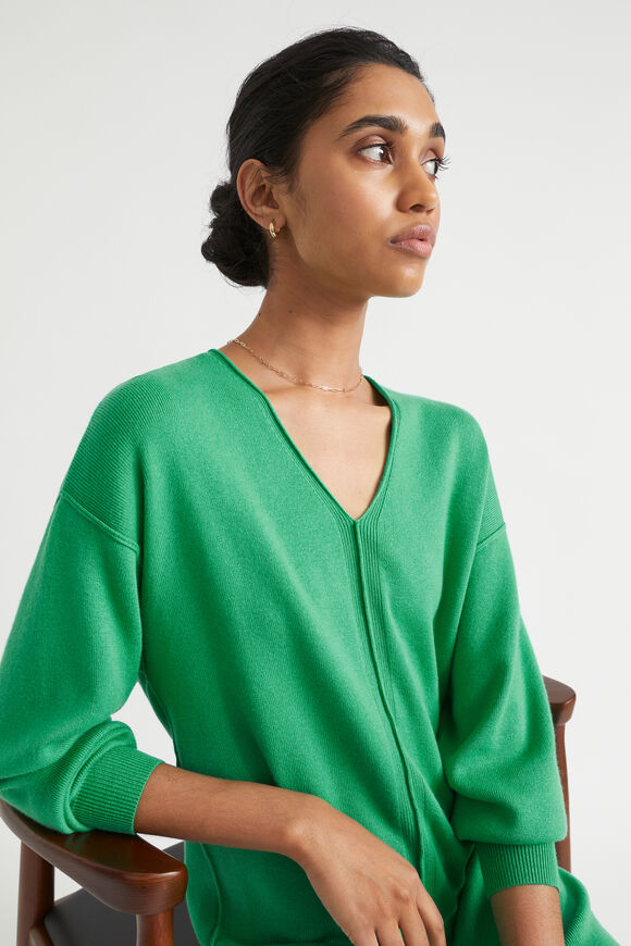 Knit Midi Dress  Bright Mint  hi-res