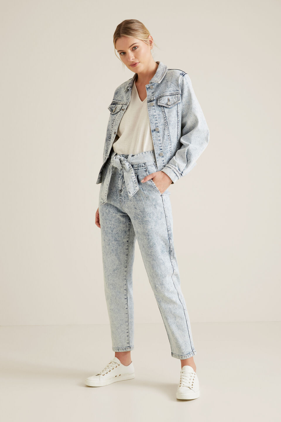 Oversized Sleeve Denim Jacket  