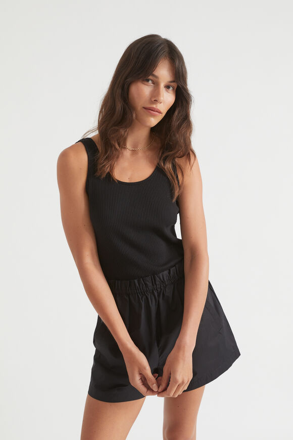 Core Rib Singlet  Black  hi-res