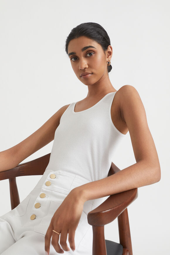 Core Rib Singlet  Whisper White  hi-res