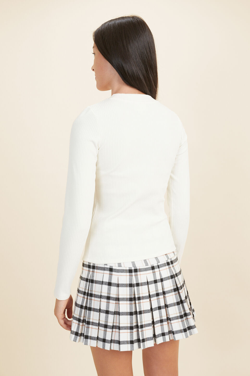 Core Rib Tee  Cream