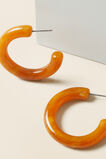 Resin Hoop Earring  Dark Apricot  hi-res