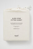 Alba Queen Fitted Sheet  Flax Cross Dye  hi-res