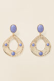 Stone Teardrop Earring  Deep Ocean  hi-res