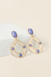 Stone Teardrop Earring  Deep Ocean  hi-res