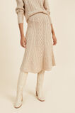 Cable Stitch Midi Skirt  Pebble Cream Marle  hi-res