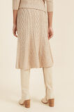 Cable Stitch Midi Skirt  Pebble Cream Marle  hi-res