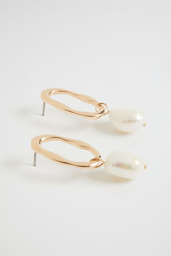 Organic Stud with Pearl  Gold  hi-res
