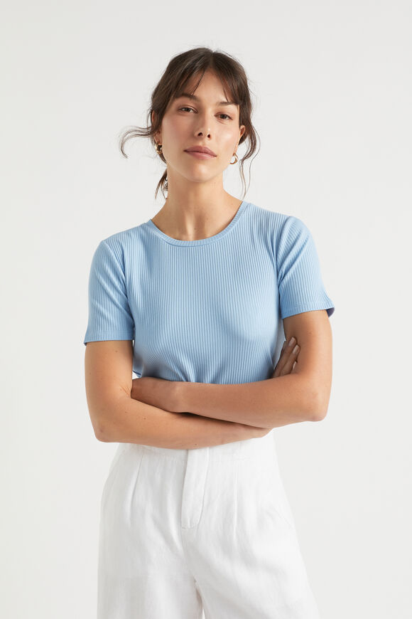Core Rib Tee  Bluebell  hi-res