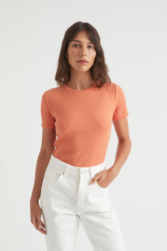 Core Rib Tee  Orange Spritz  hi-res