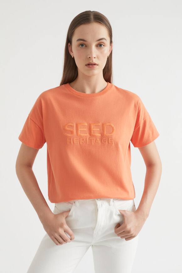 Boxy Logo Tee  Orange Spritz  hi-res