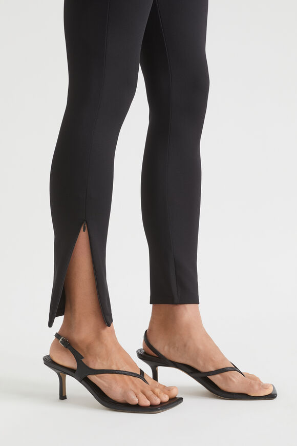 Scuba Zip Hem Legging  Black  hi-res