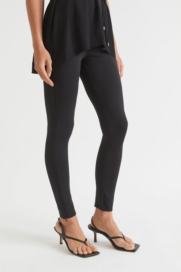 Scuba Zip Hem Legging  Black  hi-res