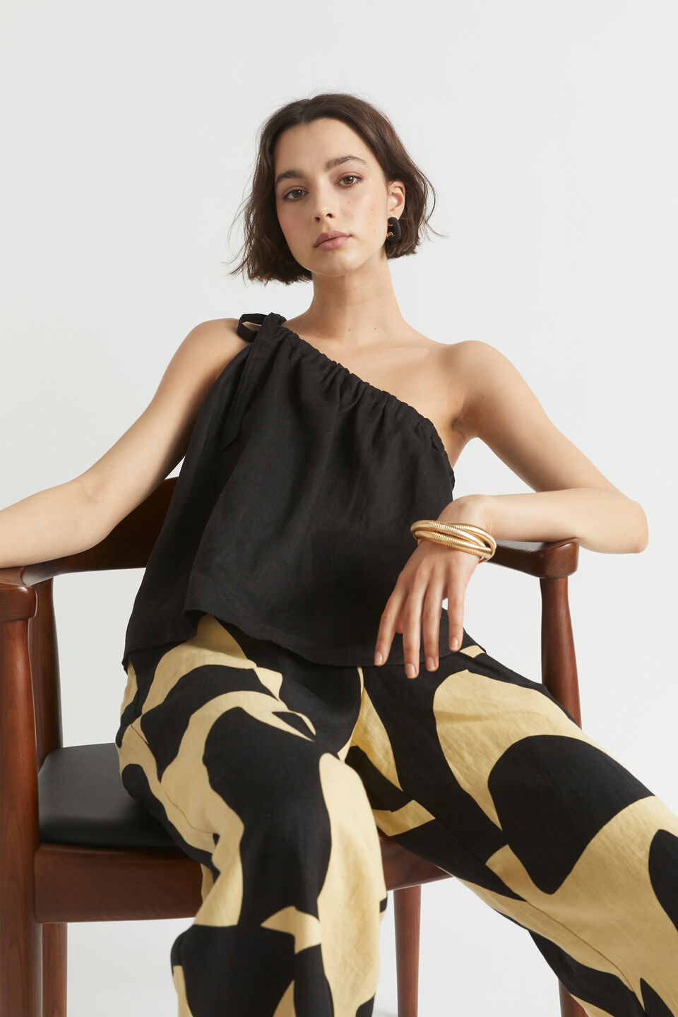 Ridged Bracelet Set  Gold