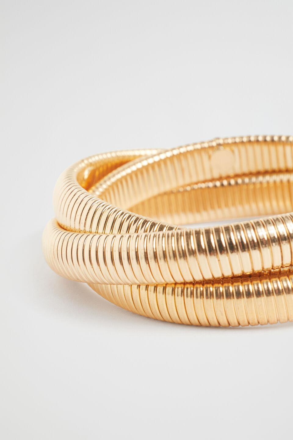 Ridged Bracelet Set  Gold