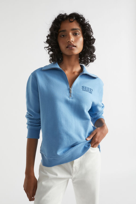 Core Heritage Logo Sweat  Soft Cobalt  hi-res