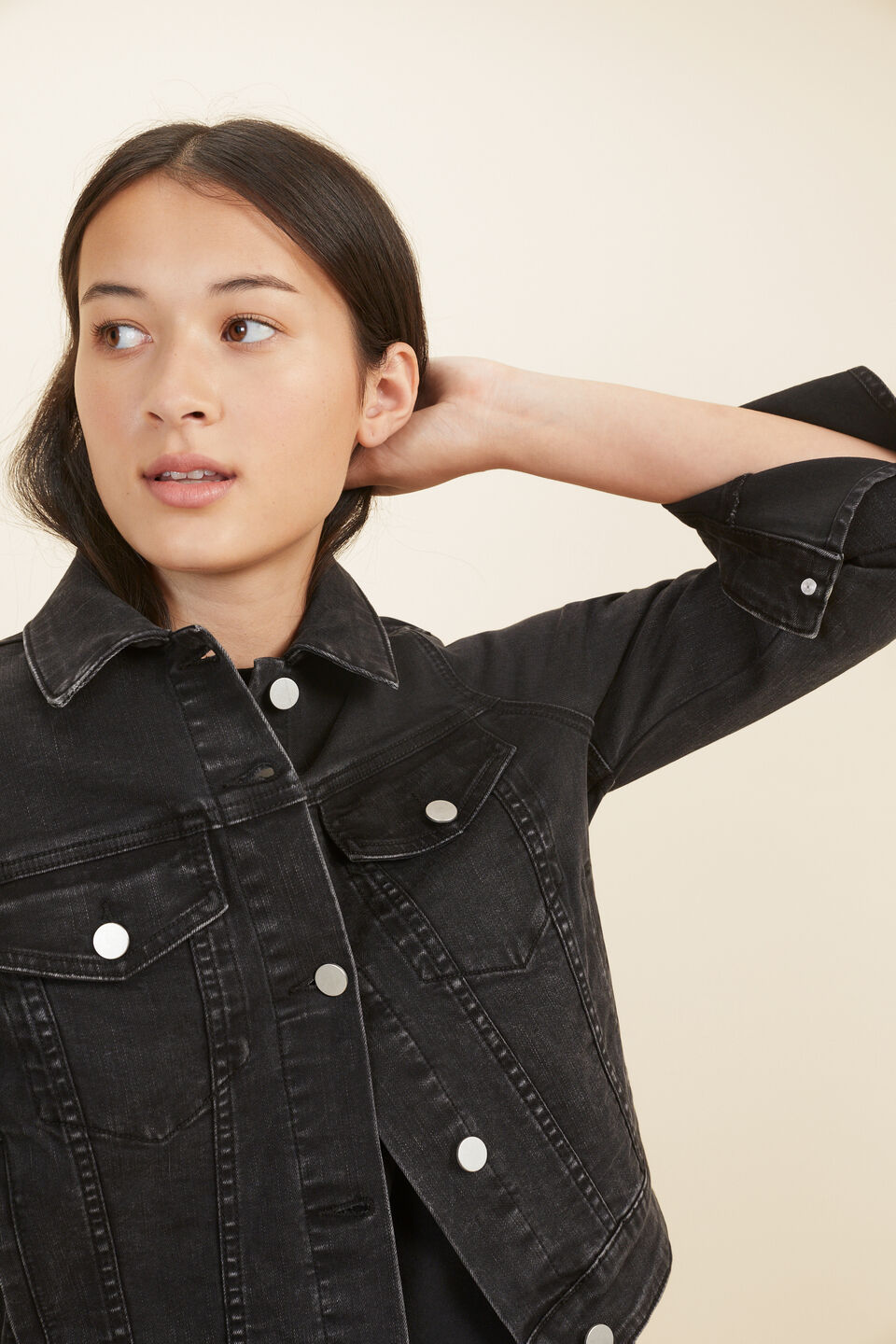 Denim Jacket  Washed Black