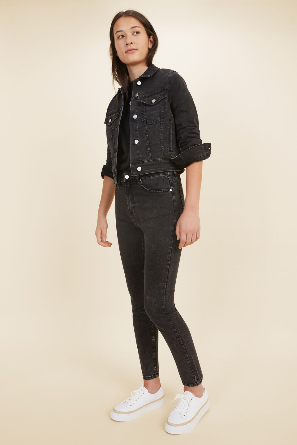 Denim Jacket  Washed Black