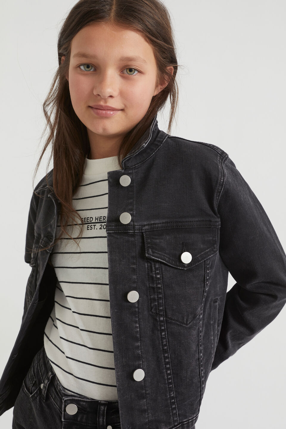 Denim Jacket  Washed Black
