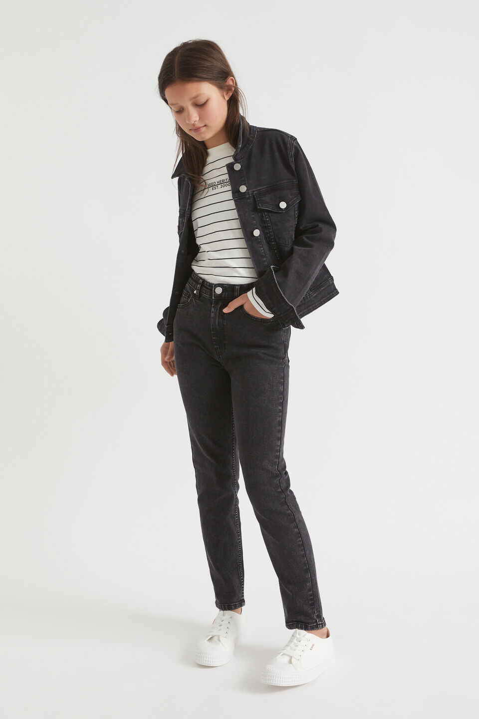Denim Jacket  Washed Black
