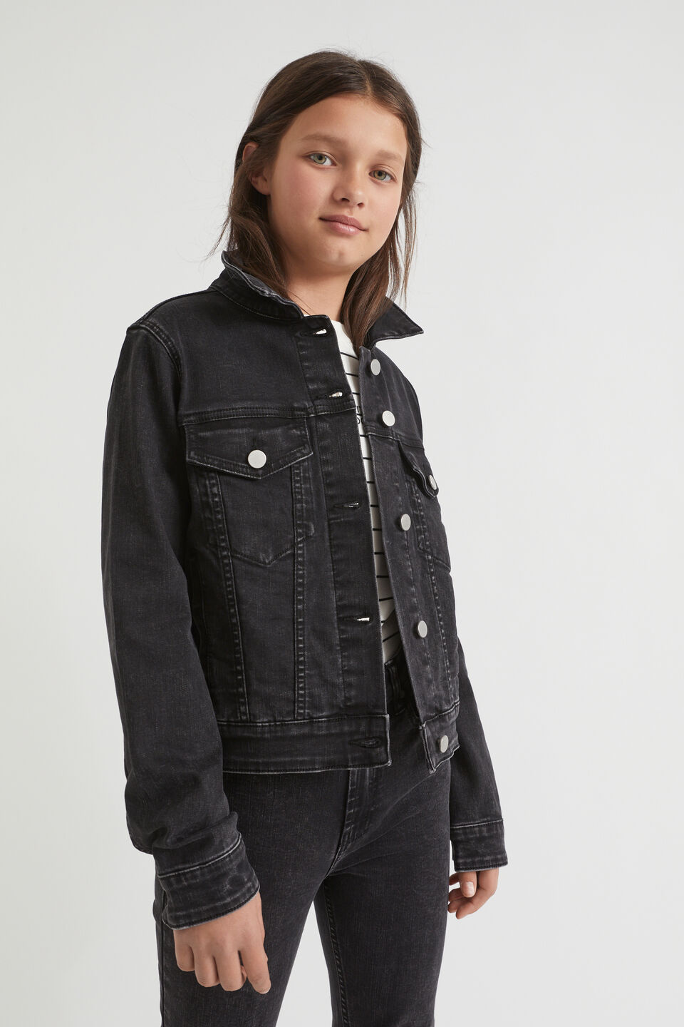 Denim Jacket  Washed Black