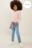 Mini Me Mohair Crew Neck Sweater  Ash Pink Marle  hi-res