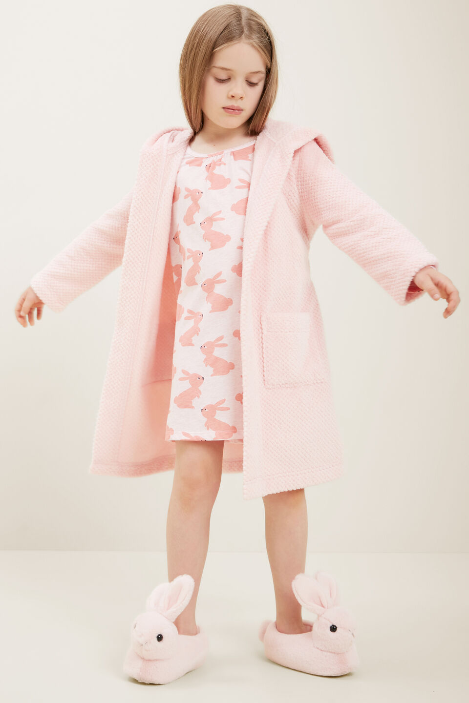 Fluffy Robe  Dusty Rose