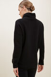 Funnel Neck Terry Top  Black  hi-res